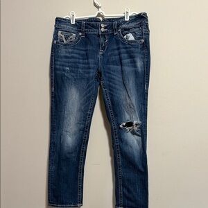 Women’s Vigoss ripped boyfriend blue denim jeans